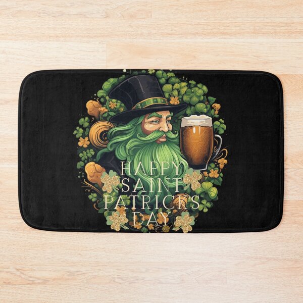 Item preview, Cheers, Happy Saint Patricks Day, Guiness, Gold Clovers designed and sold by PomskysRus.