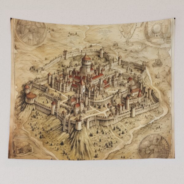 Item preview, Mapa del Castillo Tradicional designed and sold by Static-Panda.