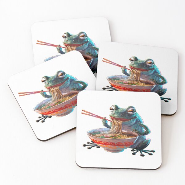 Item preview, A frog eating ramen designed and sold by MrDaveLancz.