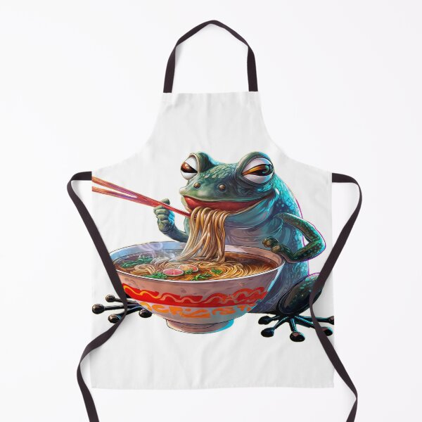 Item preview, A frog eating ramen designed and sold by MrDaveLancz.