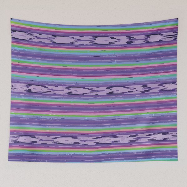 Item preview, Blue purple rebozo mexican serape maximalist dopamine decor designed and sold by T-Mex.