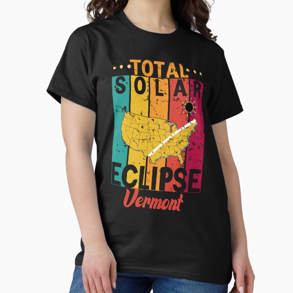 Item preview, Eclipse Souvenir In Vermont, Total Solar Sclipse Funny Vintage Retro USA 08.04.2024 designed and sold by ArtByKatti.