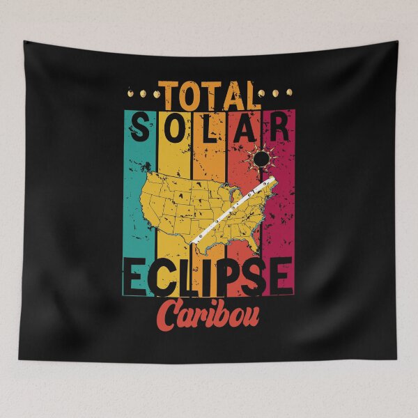 Item preview, Eclipse Souvenir In Caribou, Total Solar Sclipse Funny Vintage Retro USA 08.04.2024 designed and sold by ArtByKatti.