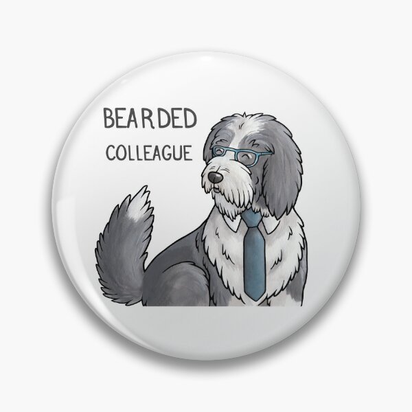 Item preview, Bearded Colleague (Collie pun) designed and sold by animalartbyjess.