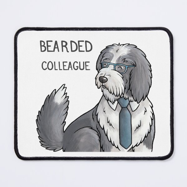 Item preview, Bearded Colleague (Collie pun) designed and sold by animalartbyjess.