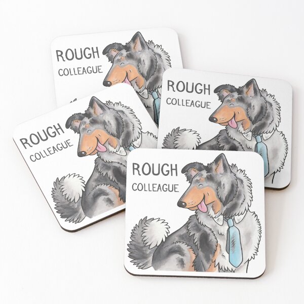 Item preview, Rough Colleague (Collie pun) designed and sold by animalartbyjess.