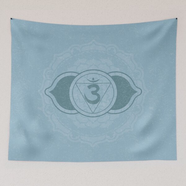 Item preview, Third Eye Chakra Mandala - Sky + Peacock designed and sold by Irene Estelle.