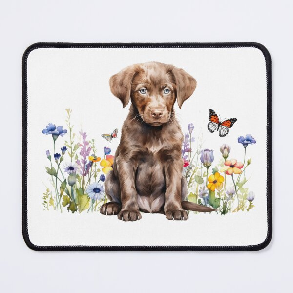 Item preview, Chesapeake Bay Retriever Puppy With Spring Flowers designed and sold by TheAnimalZ00.