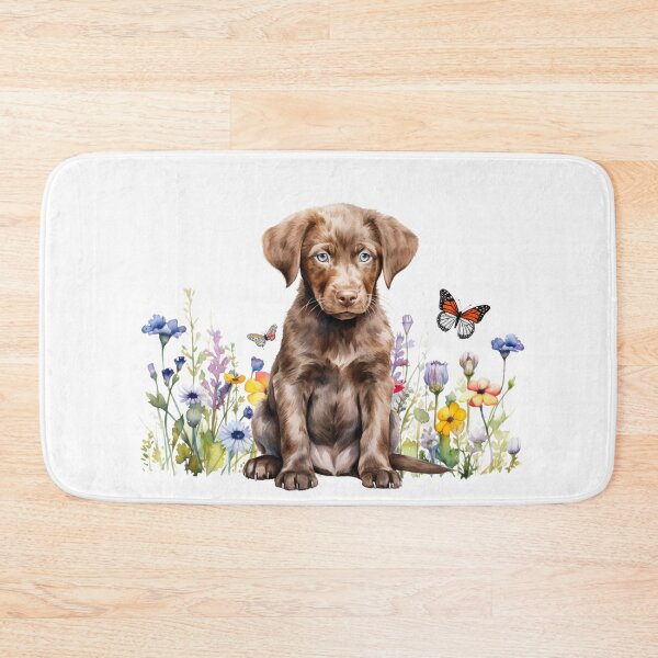 Item preview, Chesapeake Bay Retriever Puppy With Spring Flowers designed and sold by TheAnimalZ00.