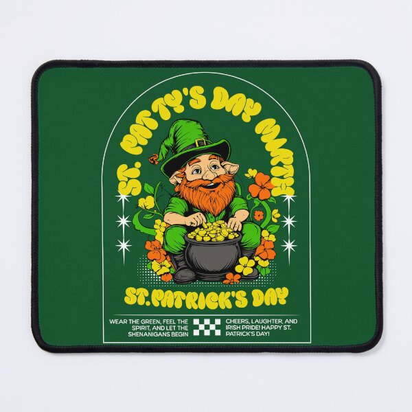 Item preview, Leprechaun Celebrating St. Patrick's Day with Pot of Gold designed and sold by IdeasDream.