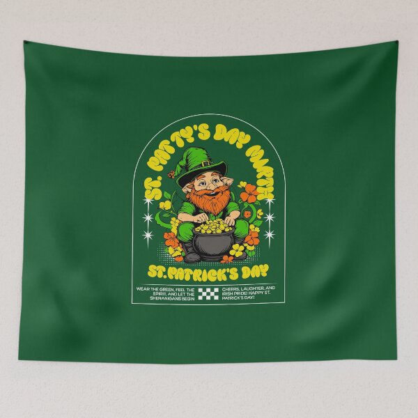 Item preview, Leprechaun Celebrating St. Patrick's Day with Pot of Gold designed and sold by IdeasDream.