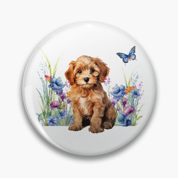 Item preview, Cockapoo Puppy With Spring Flowers designed and sold by TheAnimalZ00.