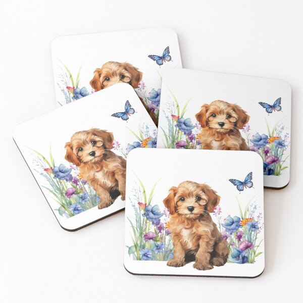 Item preview, Cockapoo Puppy With Spring Flowers designed and sold by TheAnimalZ00.