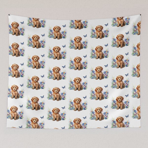Item preview, Cockapoo Puppy With Spring Flowers designed and sold by TheAnimalZ00.