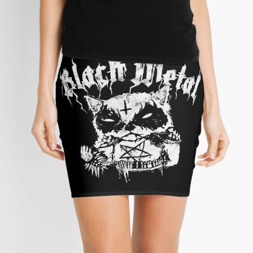 Grim Corpse Paint Raccoon | Trve Black Metal Edition Mini Skirt