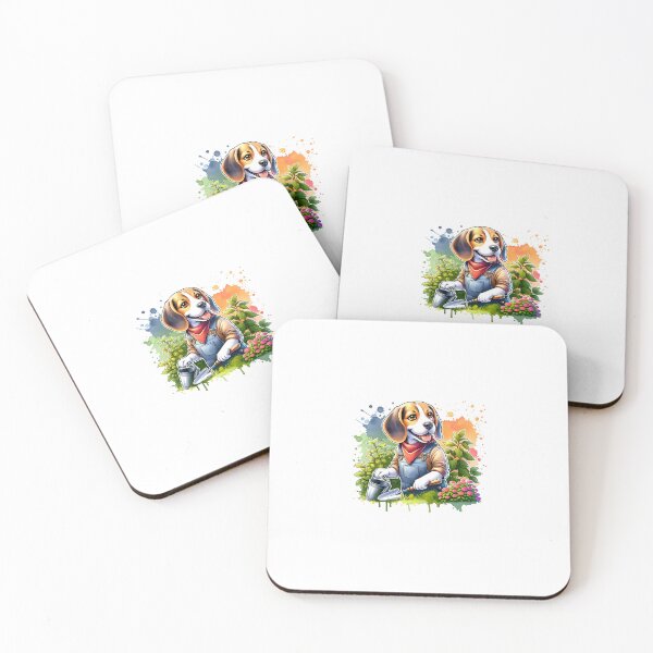 Item preview, beagle in the garden designed and sold by schoolarts.