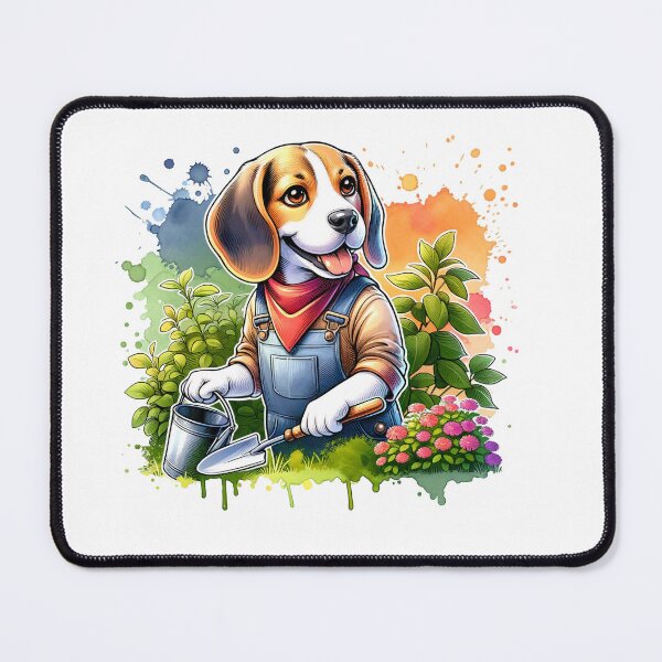Item preview, beagle in the garden designed and sold by schoolarts.