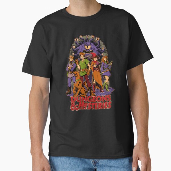 Vista previa del artículo con la obra «Mazmorras y Misterios - RPG Vintage Dog Cartoon», diseñado y vendido por Studio Mootant.