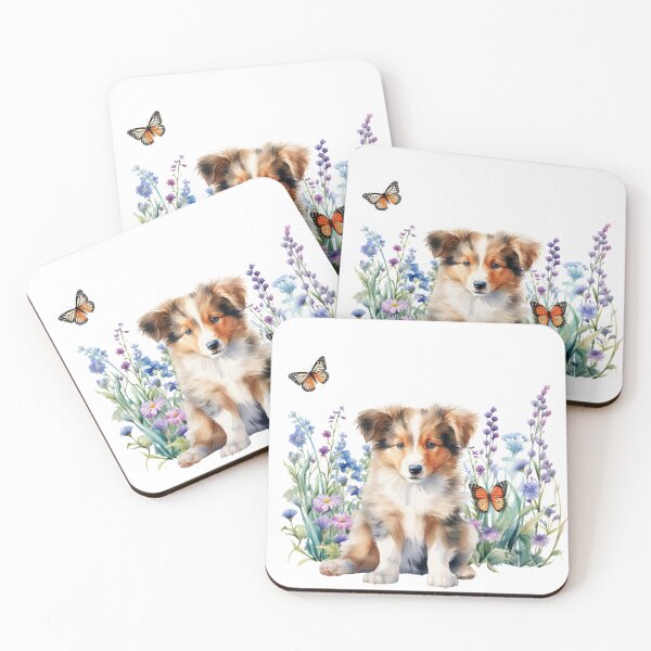 Item preview, Collie Puppy Spring Flowers designed and sold by TheAnimalZ00.