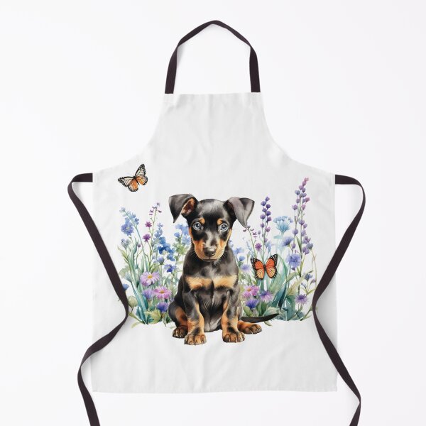 Artikelvorschau, Dobermann Pinscher Welpen Frühlingsblumen entworfen und verkauft von TheAnimalZ00.
