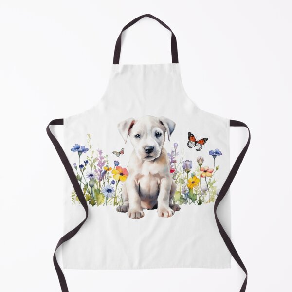 Item preview, Dogo Argentino Puppy With Spring Flowers designed and sold by TheAnimalZ00.