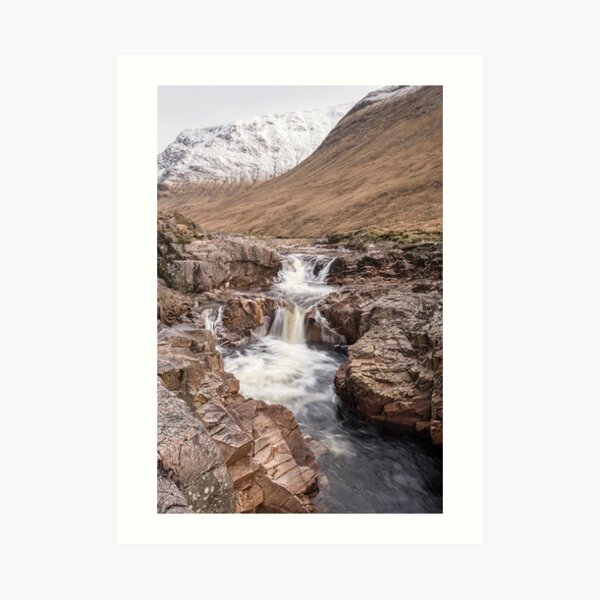 Glen Etive Cascades #2 Art Print