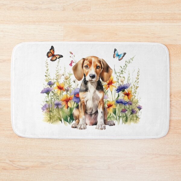 Item preview, English Foxhound Puppy With Spring Flowers designed and sold by TheAnimalZ00.