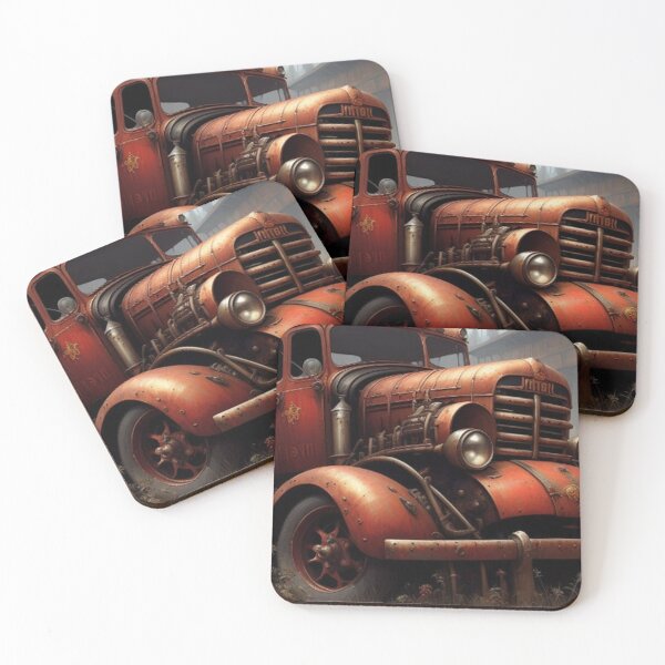 Item preview, Vintage Haunting Red Truck designed and sold by TheDarkWardrobe.