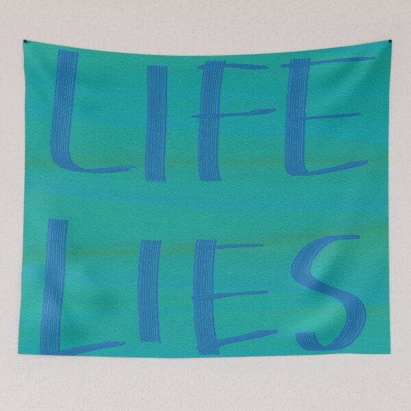 Item preview, LIFE LIES word art print designed and sold by nataliavandalia.