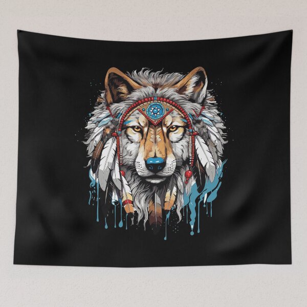 Item preview, Native American Headpiece Native American Indian Wolf  designed and sold by smartrocket.