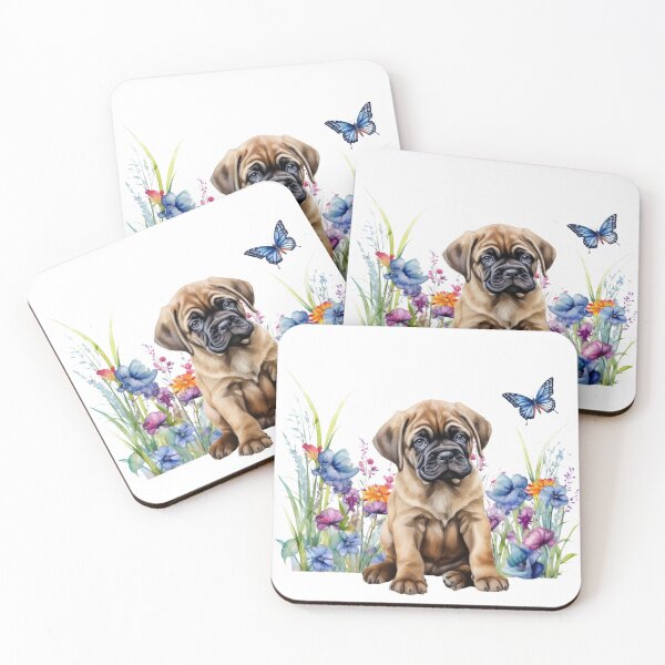 Item preview, English Mastiff Puppy With Spring Flowers designed and sold by TheAnimalZ00.
