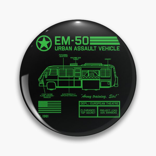 Item preview, EM-50 Urban Assault Vehicle Specs designed and sold by Pop Culture Shirts.