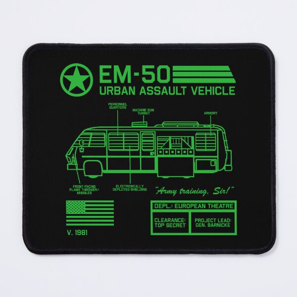 Item preview, EM-50 Urban Assault Vehicle Specs designed and sold by Pop Culture Shirts.