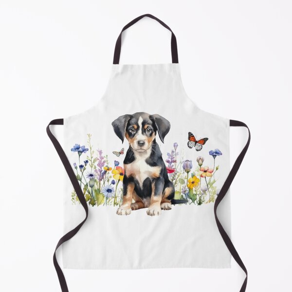 Item preview, Entlebucher Mountain Dog Puppy With Spring Flowers designed and sold by TheAnimalZ00.