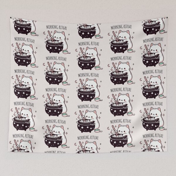 Item preview, Gato ritual matutino designed and sold by LemuellTrends.