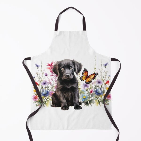 Item preview, Flat Coated Retriever Puppy Spring Flowers designed and sold by TheAnimalZ00.