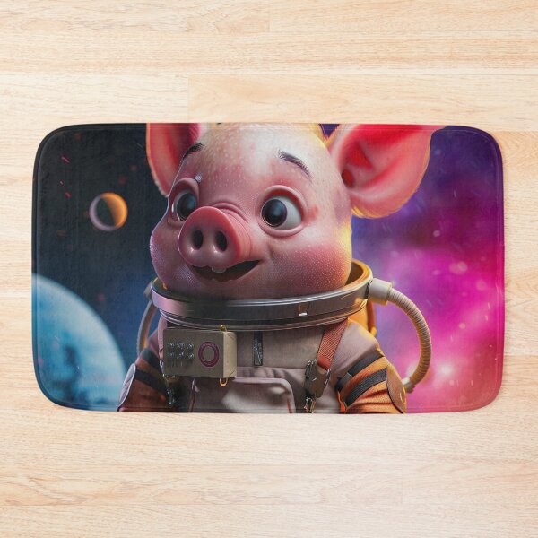 Artikelvorschau, Tapferer, entzückender Ferkel-Raumanzug-Astronautenforscher entworfen und verkauft von Mullet Monkey.