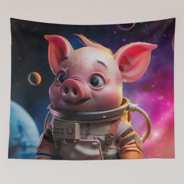 Item preview, Brave Adorable Piglet Space Suit Astronaut Explorer designed and sold by Mullet Monkey.