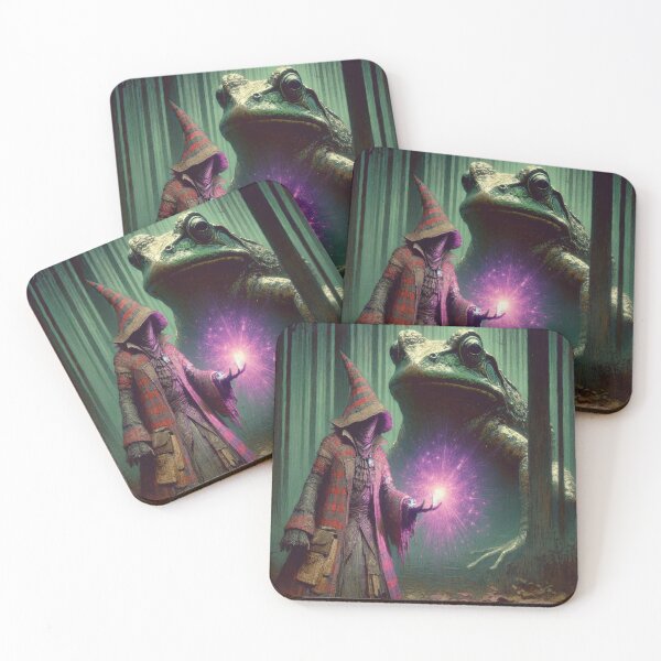 Item preview, Wizard casting spell on giant frog designed and sold by GoshornMo.