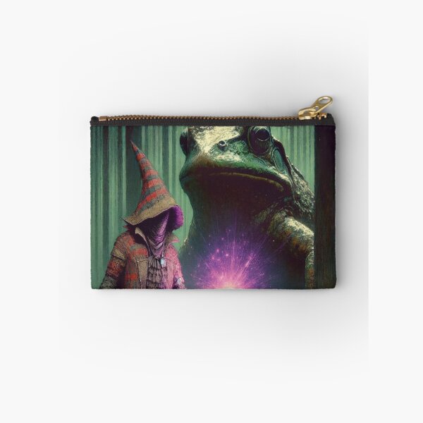 Item preview, Wizard casting spell on giant frog designed and sold by GoshornMo.