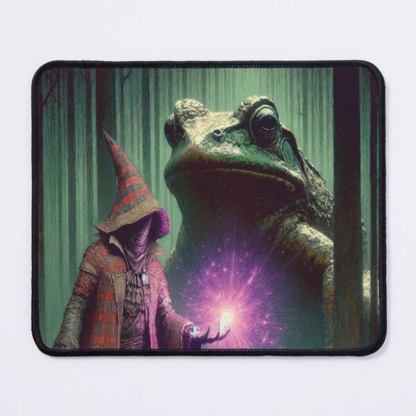 Item preview, Wizard casting spell on giant frog designed and sold by GoshornMo.