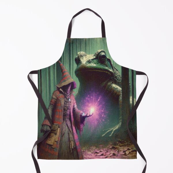 Item preview, Wizard casting spell on giant frog designed and sold by GoshornMo.