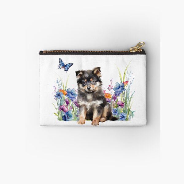 Item preview, Finnish Lapphund Puppy With Spring Flowers designed and sold by TheAnimalZ00.