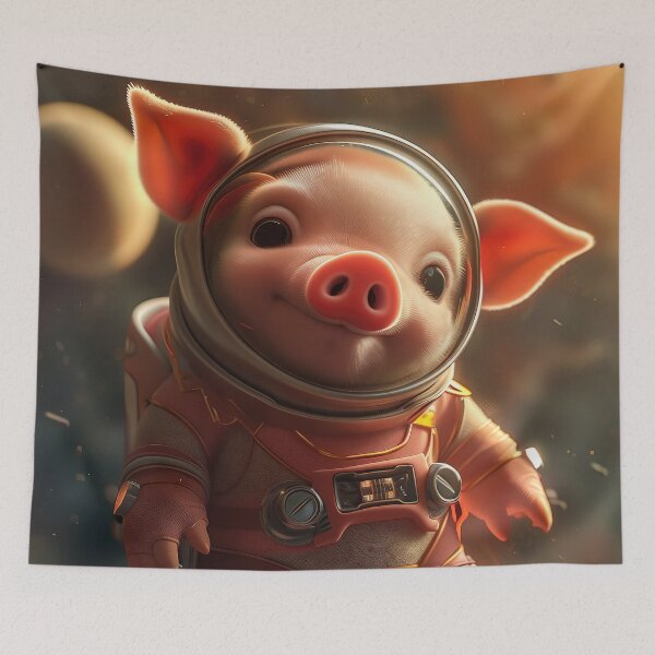 Item preview, Cute Piglet Space Suit Astronaut Explorer designed and sold by Mullet Monkey.