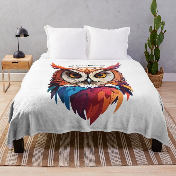 Item preview, Colourful Owl with Woohoo word on her head designed and sold by activlifewear.