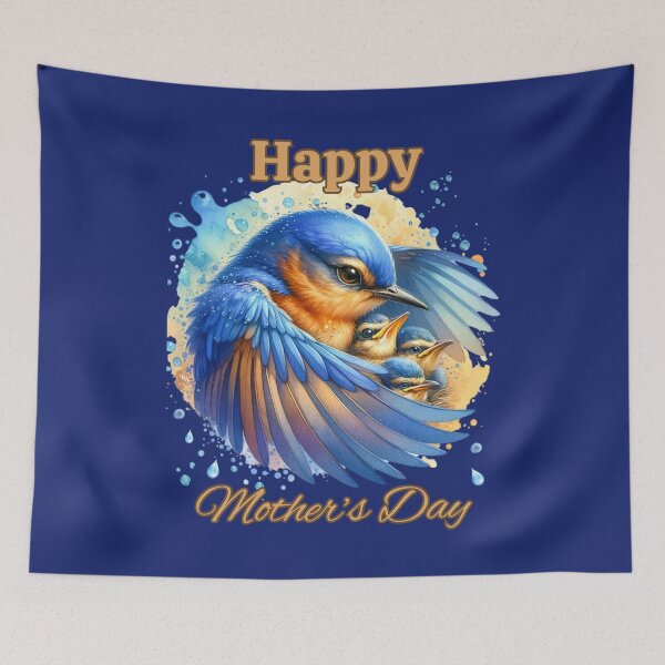 Item preview, Bluebird and Fledglings Splash designed and sold by critterpatchusa.