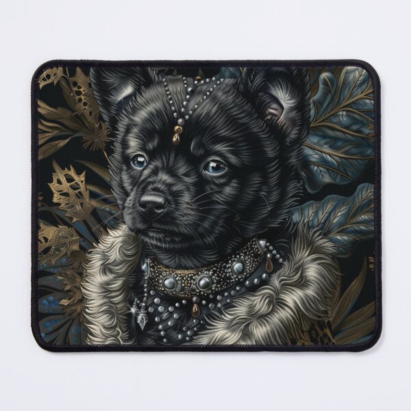 Item preview, Schipperke Puppy Fashionista designed and sold by Nocturne  Paws.