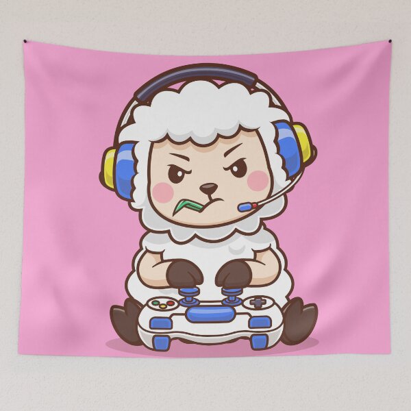 Item preview, Gamer's Fleece: Cute Sheep Gaming designed and sold by hjian8219.
