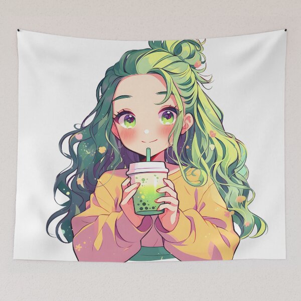 Item preview, Matcha Girl Anime designed and sold by FigmaCreations.