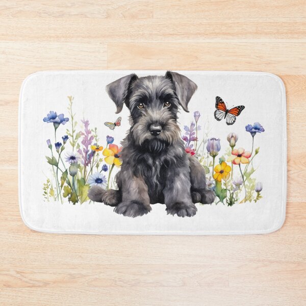 Item preview, Giant Schnauzer Puppy With Spring Flowers designed and sold by TheAnimalZ00.